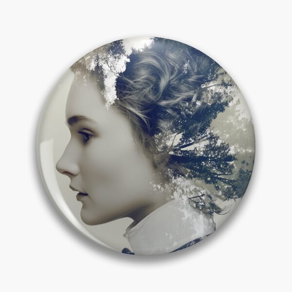 Item preview, Forest Soul: Minimalist Double Exposure Portrait designed and sold by FloreDreamStudio.