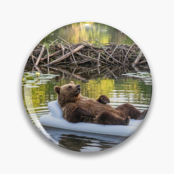 Item preview, Bear Relaxes on the River designed and sold by Tridentulus.