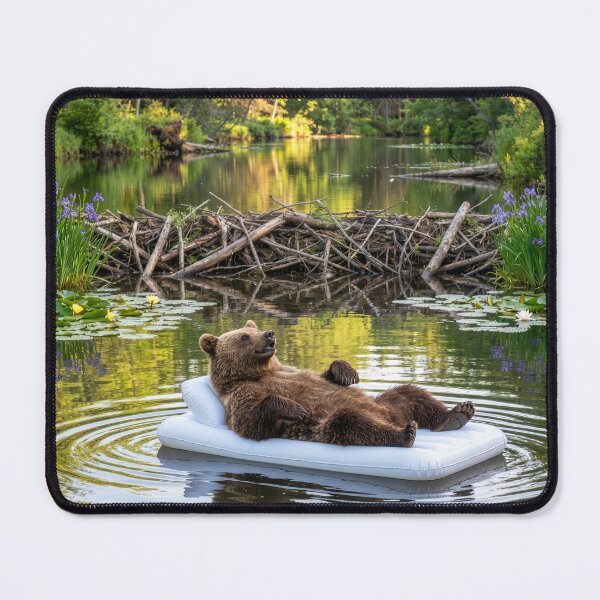 Item preview, Bear Relaxes on the River designed and sold by Tridentulus.