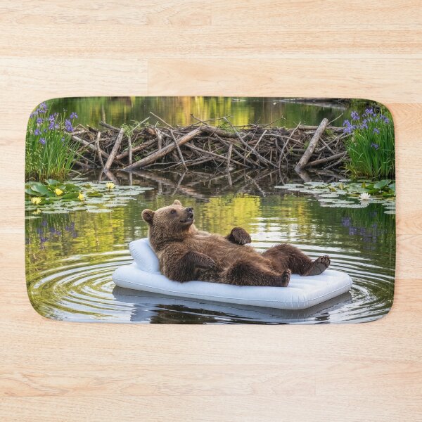 Item preview, Bear Relaxes on the River designed and sold by Tridentulus.
