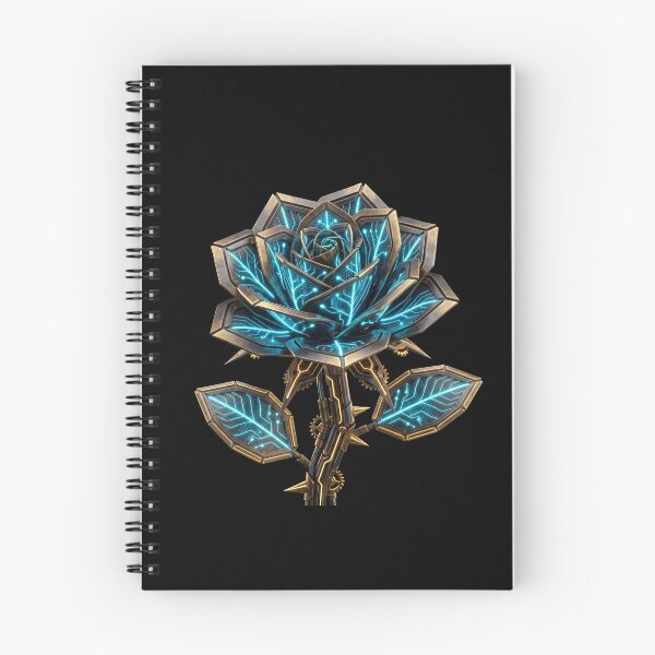 Item preview, Cybernetic Mechanical Rose - Sci-Fi Bio-Tech Neon Flower Art designed and sold by Global-Command.