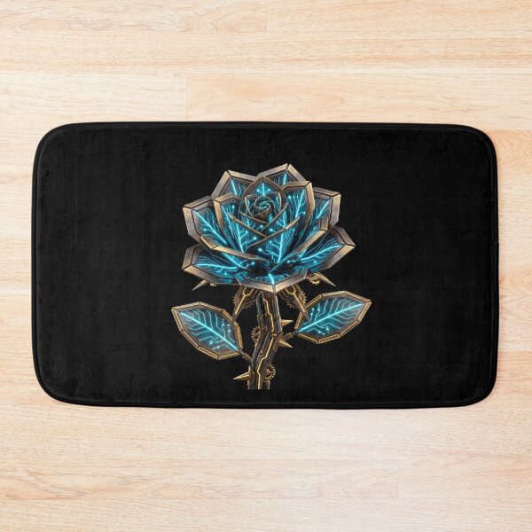 Item preview, Cybernetic Mechanical Rose - Sci-Fi Bio-Tech Neon Flower Art designed and sold by Global-Command.