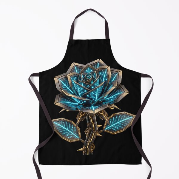 Item preview, Cybernetic Mechanical Rose - Sci-Fi Bio-Tech Neon Flower Art designed and sold by Global-Command.