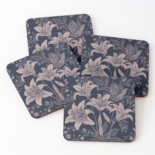 Item preview, Vintage Lily Sketch Botanical Seamless Pattern designed and sold by NuvoraNest.