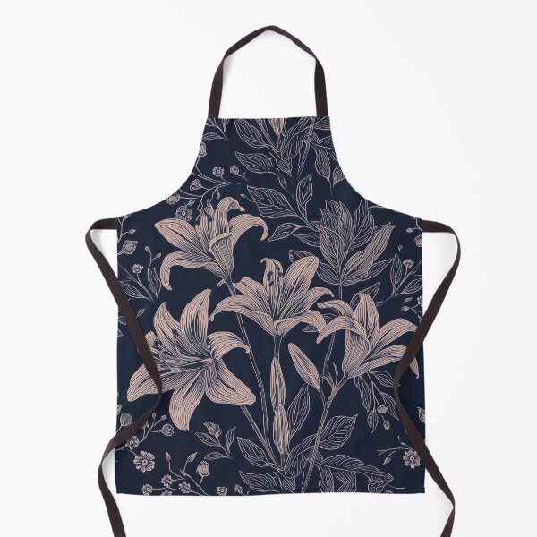 Item preview, Vintage Lily Sketch Botanical Seamless Pattern designed and sold by NuvoraNest.