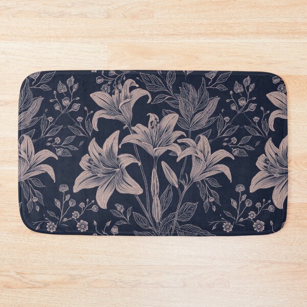 Item preview, Vintage Lily Sketch Botanical Seamless Pattern designed and sold by NuvoraNest.