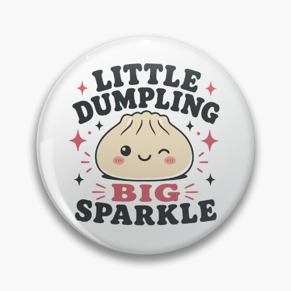 Item preview, Little Dumpling Big Sparkle – Beige Kawaii Winking Dumpling Design designed and sold by EmeraldeaArt.
