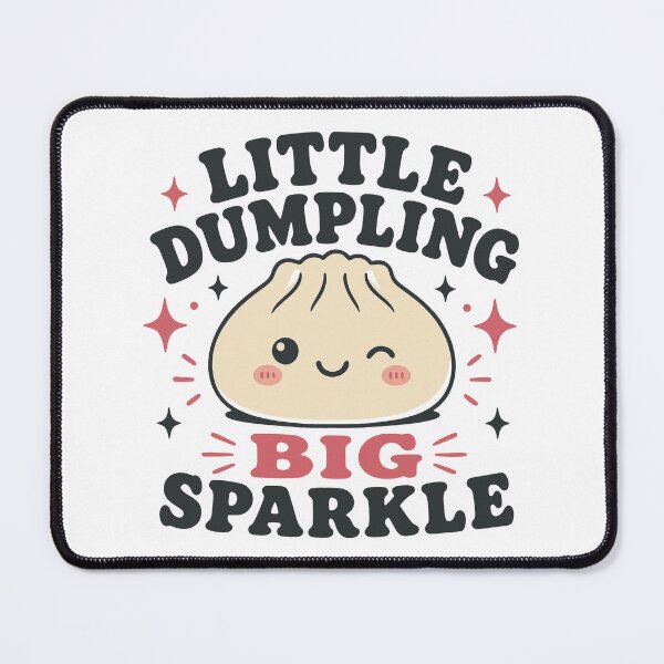 Item preview, Little Dumpling Big Sparkle – Beige Kawaii Winking Dumpling Design designed and sold by EmeraldeaArt.
