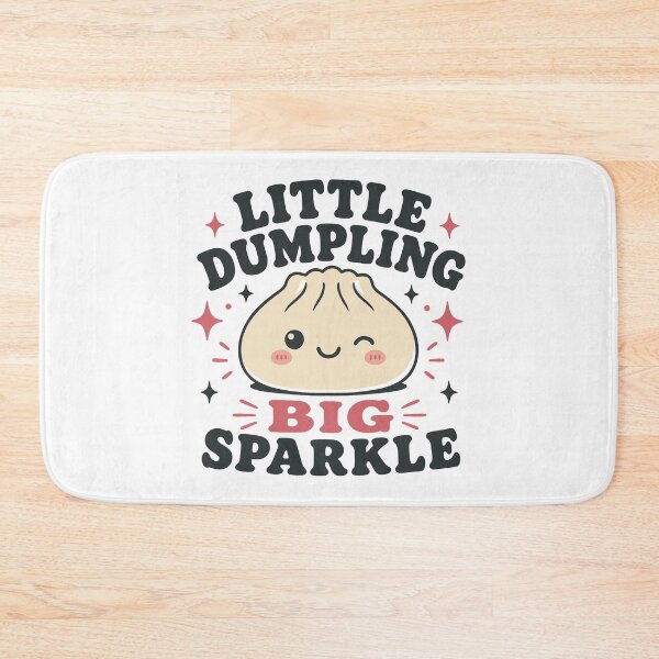 Item preview, Little Dumpling Big Sparkle – Beige Kawaii Winking Dumpling Design designed and sold by EmeraldeaArt.