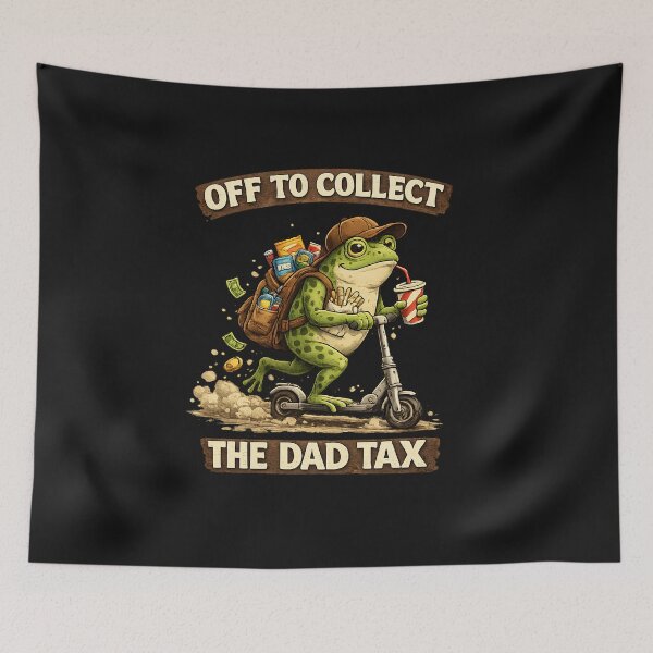 Item preview, Funny Dad Tax Frog Shirt, Off To Collect The Dad Tax Graphic Tee, Retro Frog Lover Comfort T-Shirt, Father's Day Gift From Daughter Son designed and sold by greatmar1.