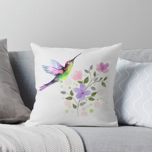 Item preview, Radiant Bloom – Colorful Hummingbird designed and sold by MadeByMira.