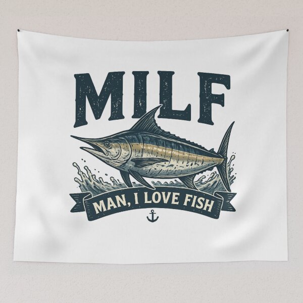 Item preview, MILF – Man I Love Fish designed and sold by LuloCreative.