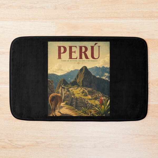 Item preview, Peru mountain heritage travel poster designed and sold by Tienda-Vane.