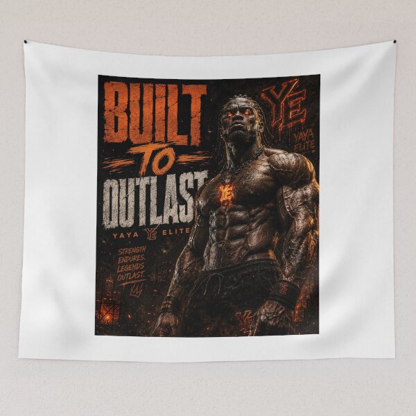 Item preview, BUILT TO OUTLAST – YAYA ELITE Dark Gym Motivation Design designed and sold by YAYA ELITE STREETWEAR.