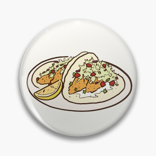 Item preview, A Plate of Fish Tacos designed and sold by HowtoDrawSimple.