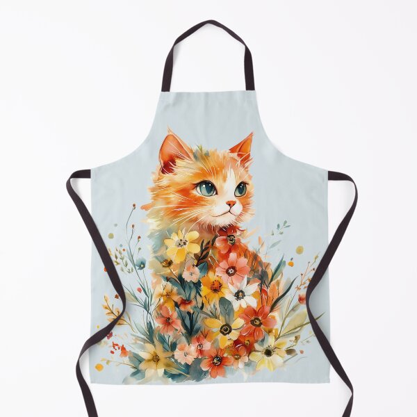 Item preview, Elegant Orange Cat in Bloom designed and sold by FloreDreamStudio.