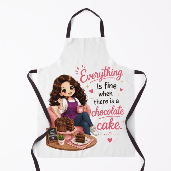 Item preview, Everything is Fine When There is a Chocolate Cake designed and sold by thecookiegallery.