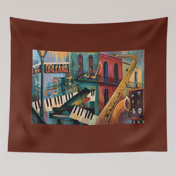 Item preview, Rhythms of New Orleans - Jazz Instruments Colorful Streets and the Soul of the Crescent City designed and sold by OlfactoART Studio.