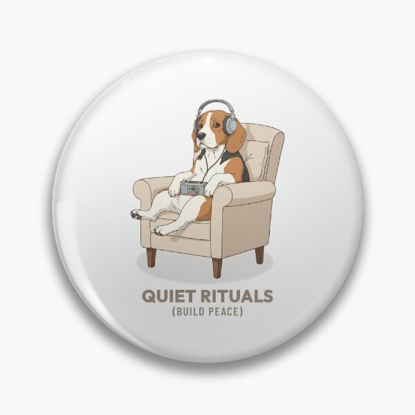 Item preview, Cozy Beagle Listening to Music Retro Illustration designed and sold by Cozy Vintage Animal.