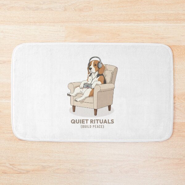 Item preview, Cozy Beagle Listening to Music Retro Illustration designed and sold by Cozy Vintage Animal.
