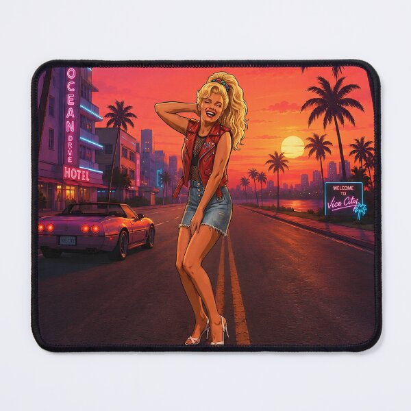 Item preview, Retro Gaming Girl | Neon Miami Sunset Aesthetic designed and sold by Ivory Code.