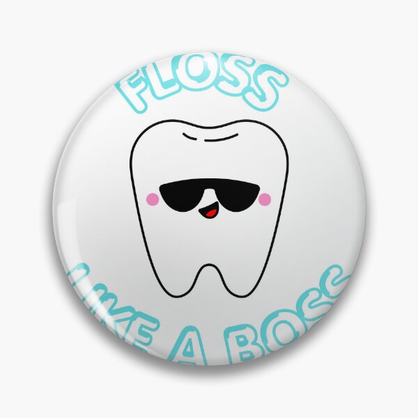 Item preview, Floss Like a Boss Funny Tooth Sticker designed and sold by CozypagesStudio.