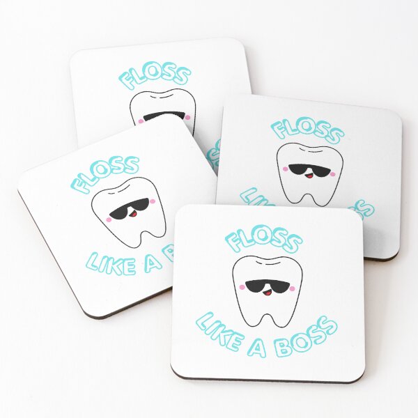 Item preview, Floss Like a Boss Funny Tooth Sticker designed and sold by CozypagesStudio.