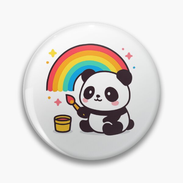 Item preview, Color Your World Panda - Happy Kawaii Sticker designed and sold by foryouandyours.