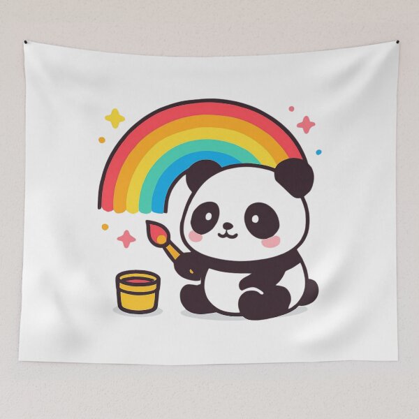 Item preview, Color Your World Panda - Happy Kawaii Sticker designed and sold by foryouandyours.