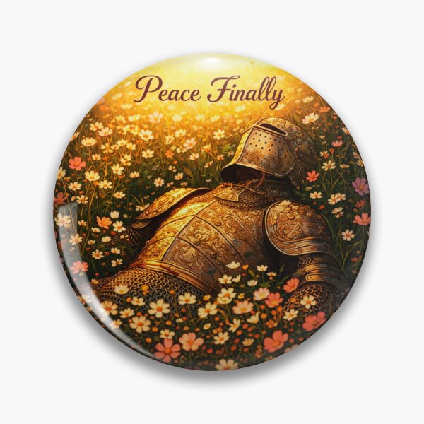 Item preview, Peace Finally – Fallen Knight Resting in Flowers designed and sold by INVIKETOS.