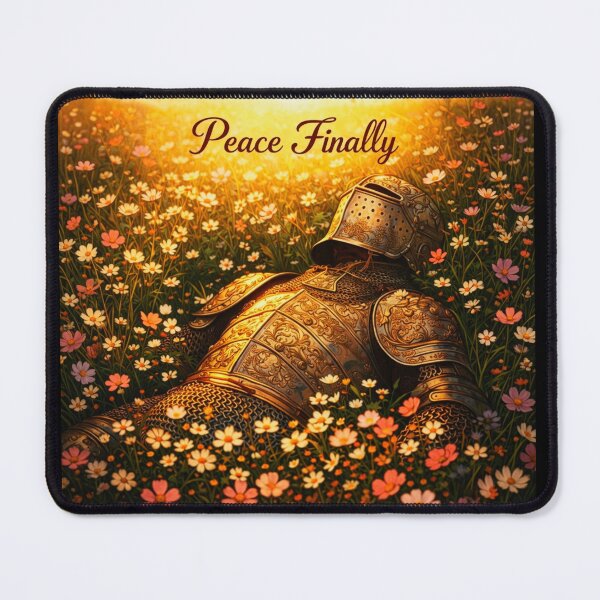Item preview, Peace Finally – Fallen Knight Resting in Flowers designed and sold by INVIKETOS.