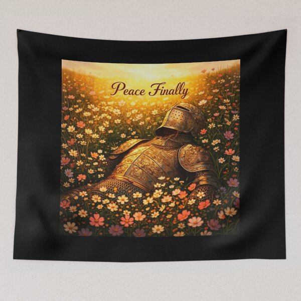 Item preview, Peace Finally – Fallen Knight Resting in Flowers designed and sold by INVIKETOS.