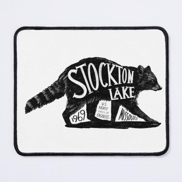 Item preview, Stockton Lake Missouri Raccoon Label designed and sold by John Morris Illustration.