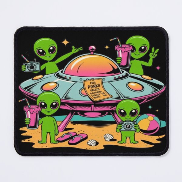 Item preview, Funny Cartoon Green Alien Tropical Beach Holiday Sticker designed and sold by DailySparks.