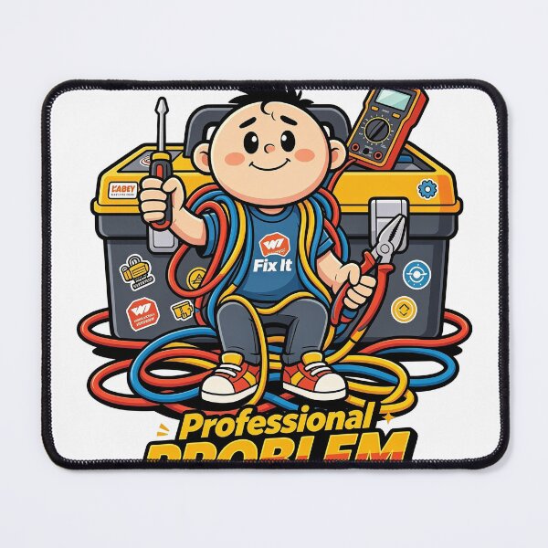 Item preview, Funny Technician Survival Kit Retro Cartoon Technician designed and sold by Gwin 9x9 Store.