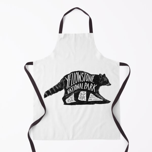 Item preview, Yellowstone National Park Raccoon Label designed and sold by John Morris Illustration.