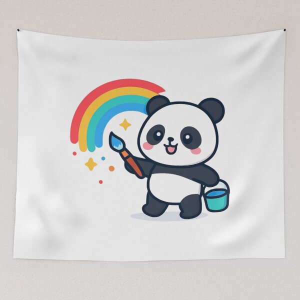 Item preview, Color Your World Panda - Happy Kawaii Sticker designed and sold by foryouandyours.