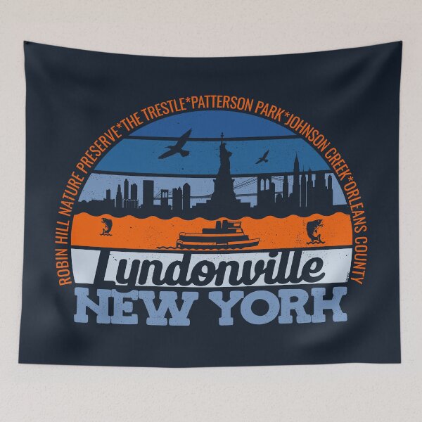 Item preview, Lyndonville New York Sunset Retro Vintage Local Pride Logo designed and sold by CRHPOD20.
