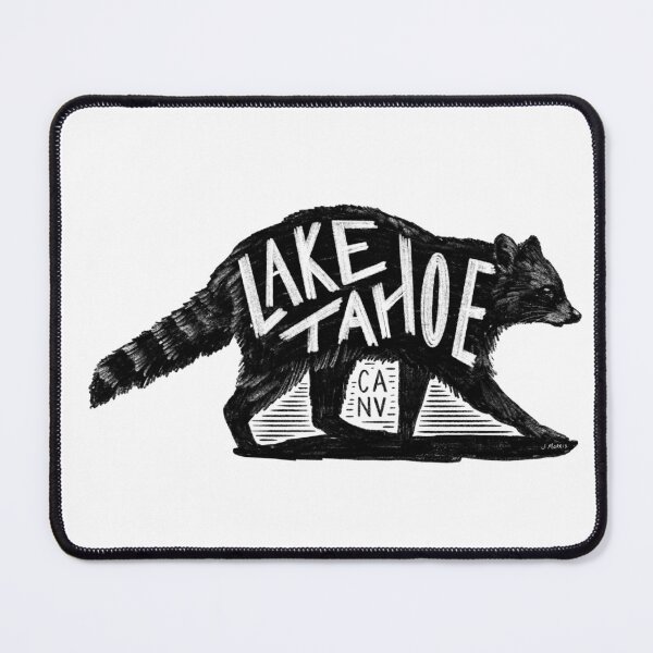Item preview, Lake Tahoe Raccoon Label designed and sold by John Morris Illustration.
