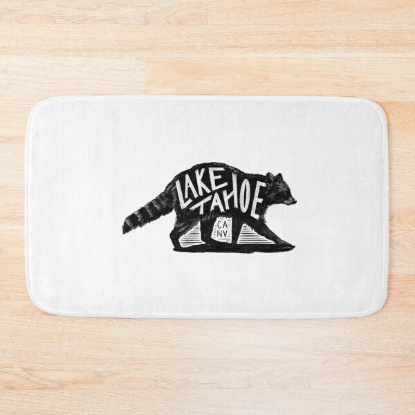 Item preview, Lake Tahoe Raccoon Label designed and sold by John Morris Illustration.