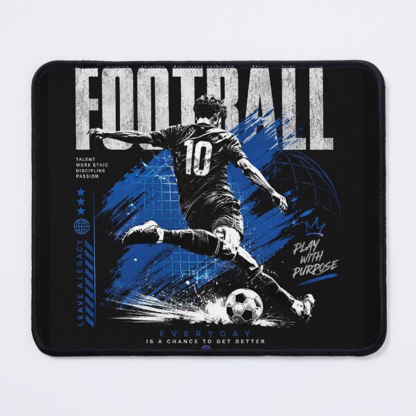 Item preview, Football player striking ball with power and purpose designed and sold by Rue Market.
