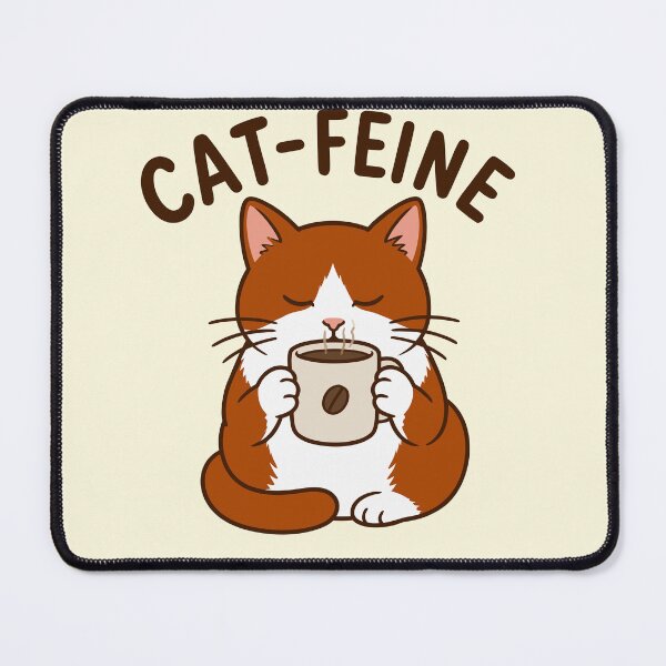 Item preview, Cute Orange Cat Enjoying Coffee Cat-feine designed and sold by merchloh128.