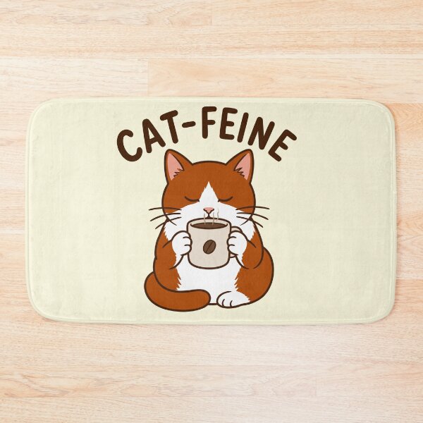 Item preview, Cute Orange Cat Enjoying Coffee Cat-feine designed and sold by merchloh128.