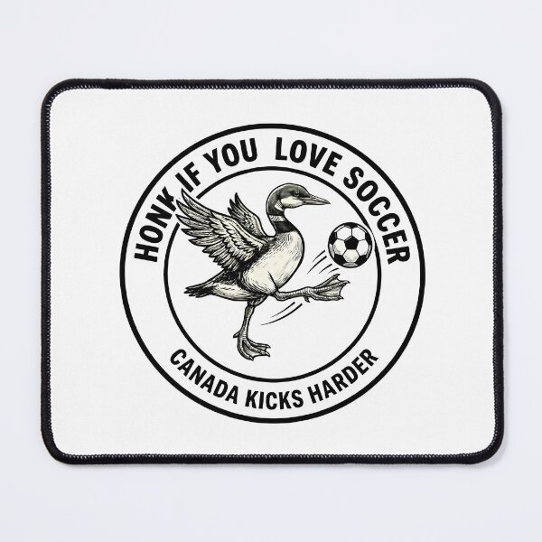 Item preview, Loon Soccer Kick - Funny Canadian Wildlife Football Design designed and sold by laughingshirts.