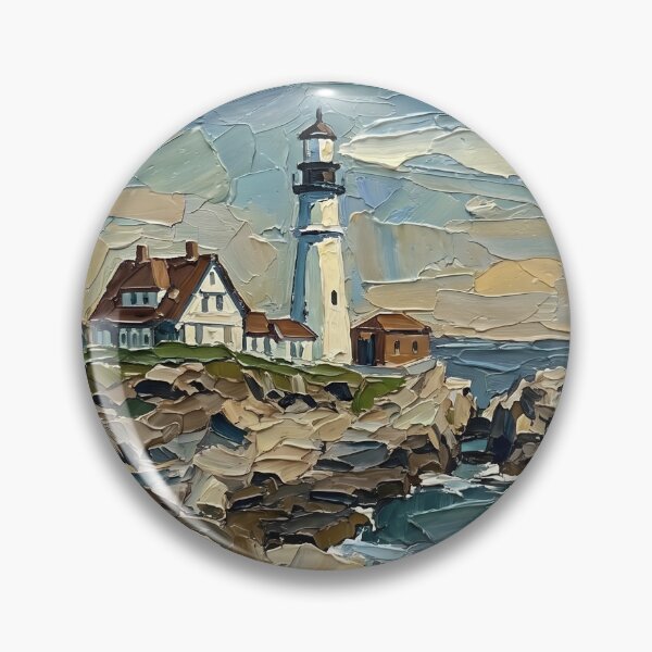 Item preview, Maine US Postage Stamp Palette Knife Painting State Art designed and sold by GymTanLaundry.