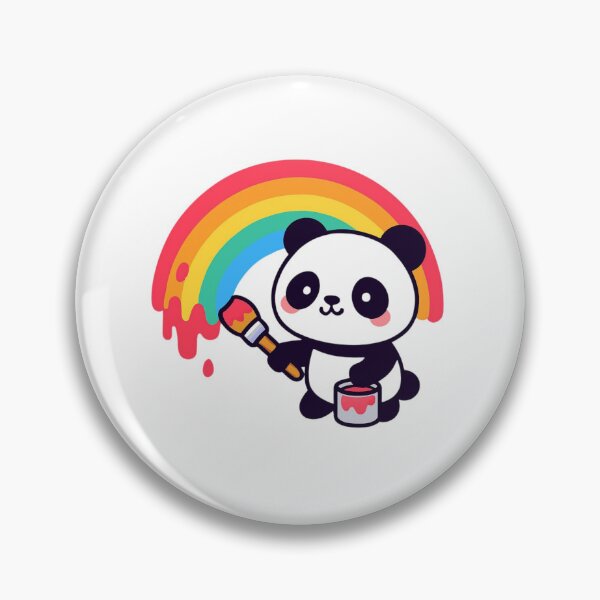 Item preview, Color Your World Panda - Happy Kawaii Sticker designed and sold by foryouandyours.
