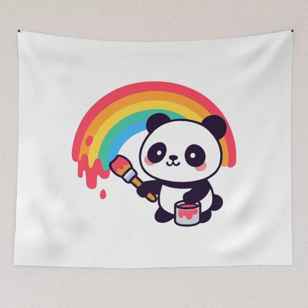 Item preview, Color Your World Panda - Happy Kawaii Sticker designed and sold by foryouandyours.