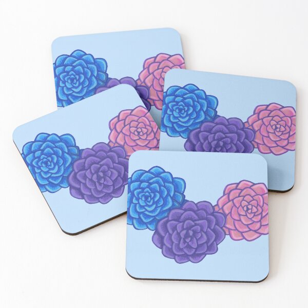 Item preview, Pink, Purple, and Blue Succulent Trio designed and sold by GDiEDesigns.