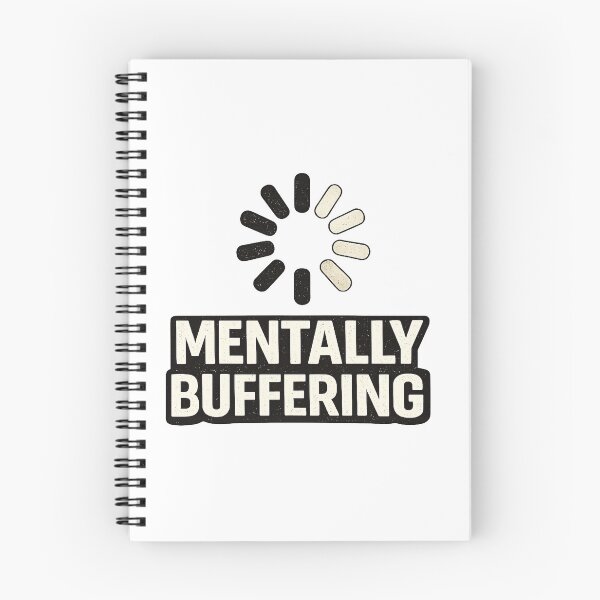 Item preview, Mentally Buffering – Funny Low Energy T-Shirt Design designed and sold by rigelcreation.