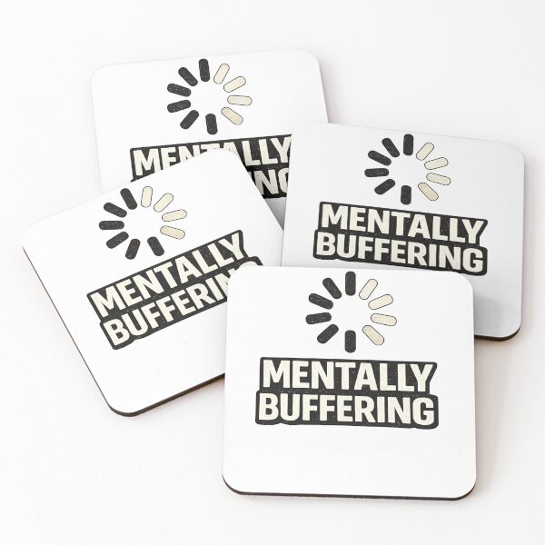 Item preview, Mentally Buffering – Funny Low Energy T-Shirt Design designed and sold by rigelcreation.